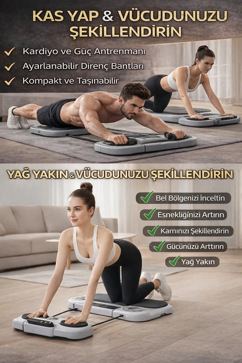 Olinman Tekerlekli Pilates & Fitness Egzersiz İstasyonu - Resim 1