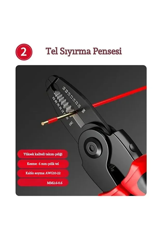 Olinman 5 Başlıklı Profesyonel Pense Seti - Resim 3