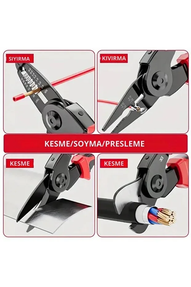 Olinman 5 Başlıklı Profesyonel Pense Seti - Resim 7