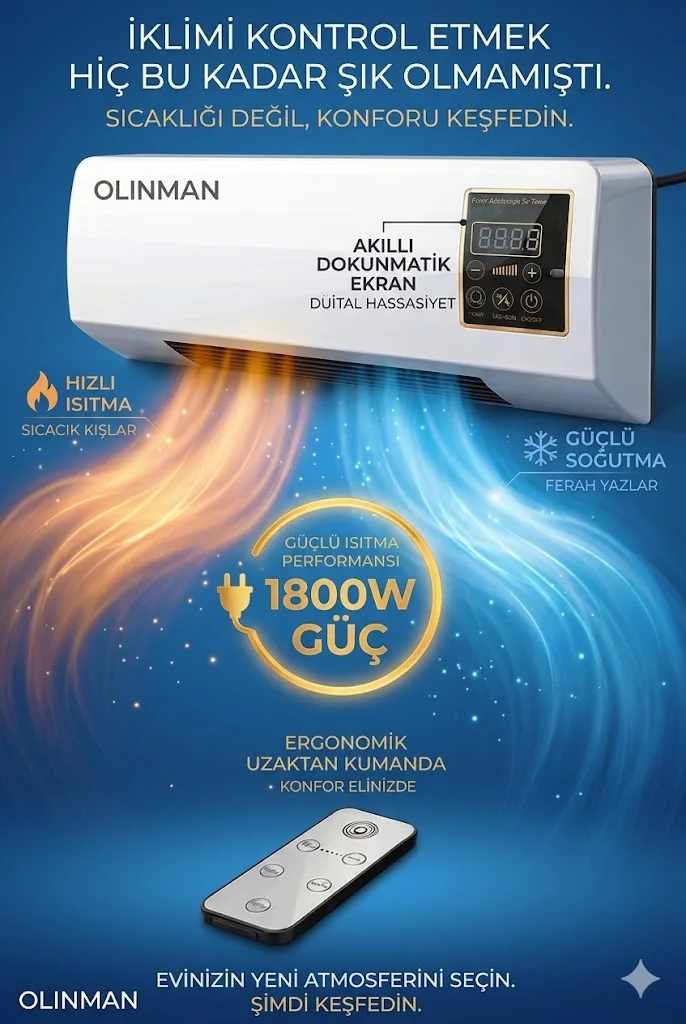 OLINMAN 1800W Isıtıcı & Soğutucu