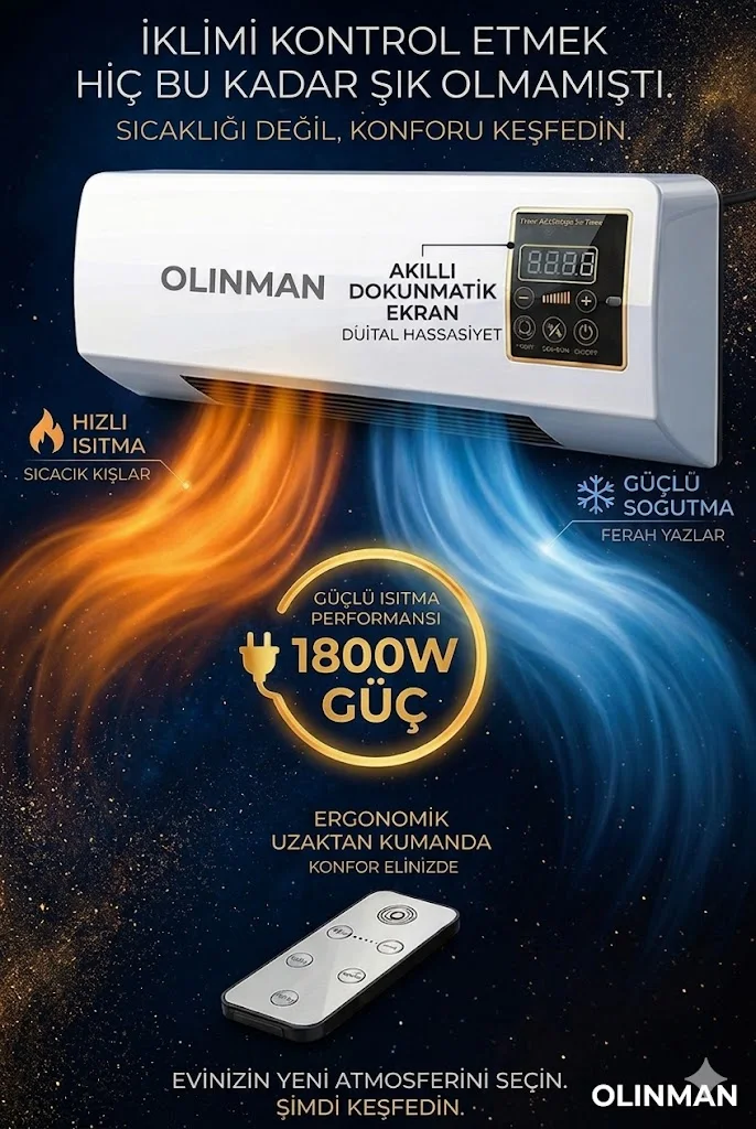 OLINMAN 1800W Isıtıcı & Soğutucu